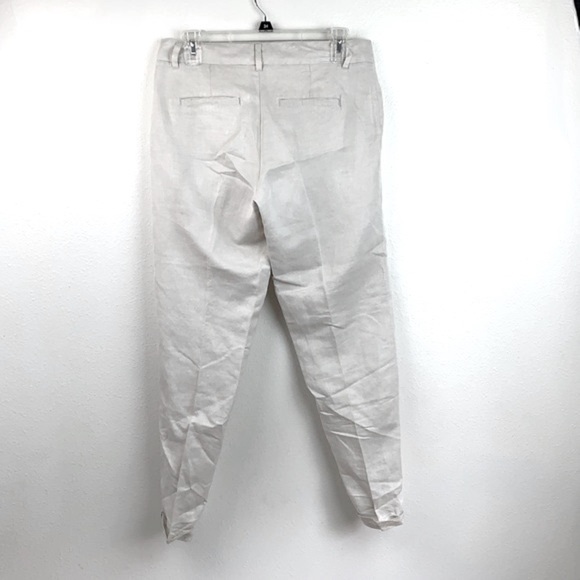 MAX Jeans: linen high waist relax hip cropped leg cuffed trousers pants EUC - Picture 3 of 9